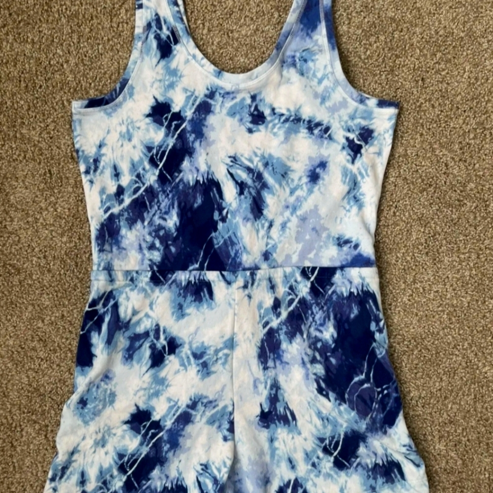 Old navy large marbled tie dye romper